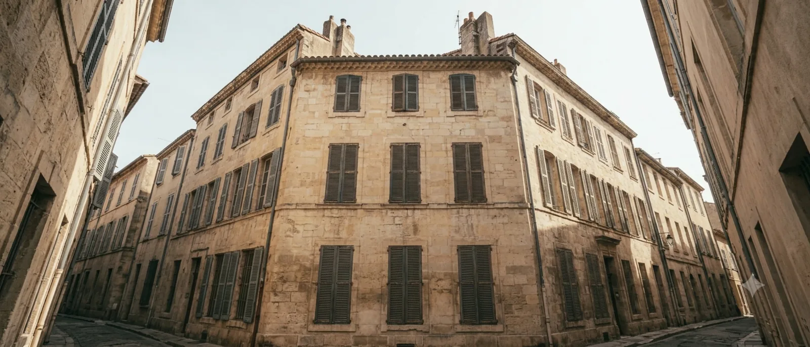 la pierre claire d’une ruelle de l’Écusson, à Montpellier