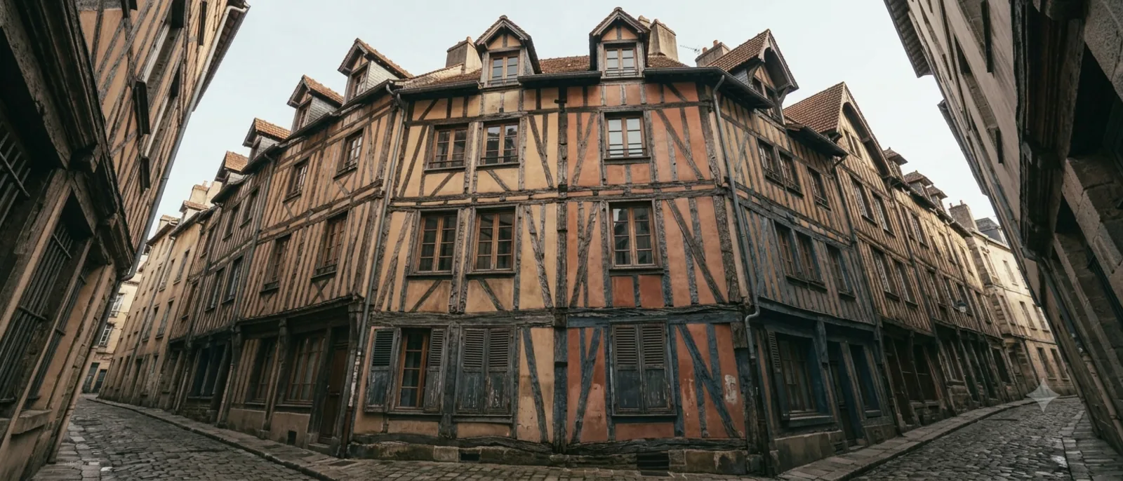 les pans de bois colorés du vieux Rennes
